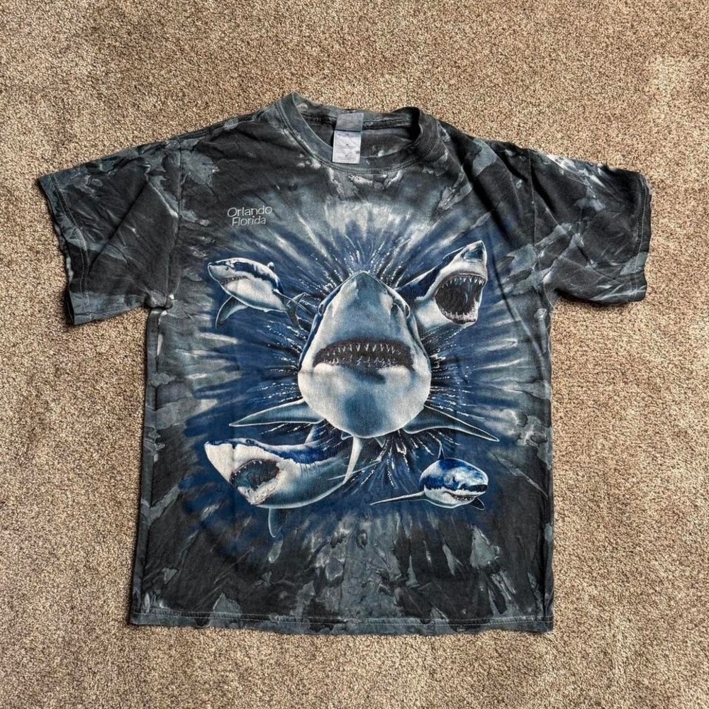 GILDAN ORLANDO FLORIDA "SHARK" TIE DYE TEE